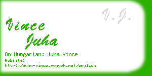 vince juha business card